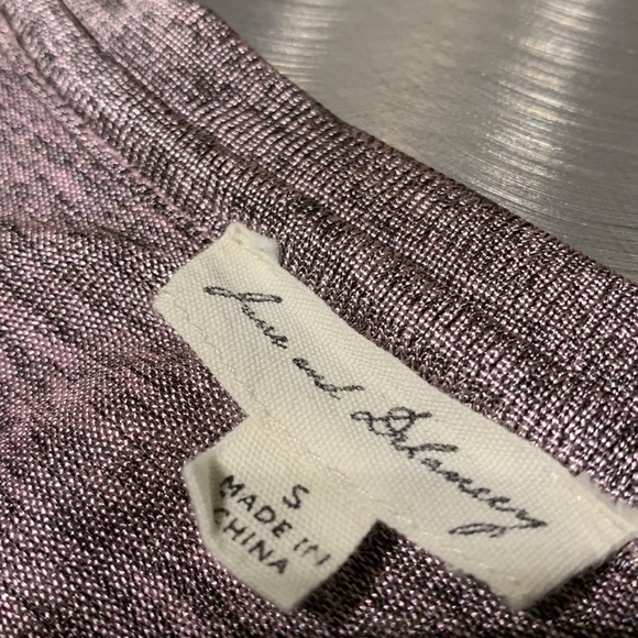 June and Delaney Lavender Marled Knot Front Tunic Size S - Picture 6 of 7